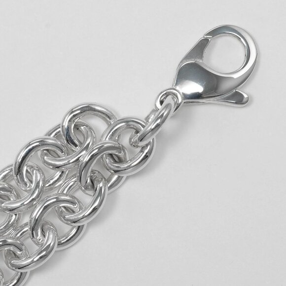 TIFFANY&Co. 1837 Round Tag Bracelet Wrist Size6.9" Silver925 28.2g Women - Picture 4 of 8